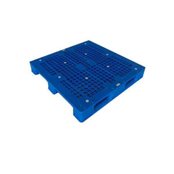 1200×1200 Assembled Three-Runner Grid Deck Plastic Pallets - Image 2