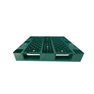 Heavy-Duty Steel reinforced Three-Runner Grid Deck Plastic Pallet 4