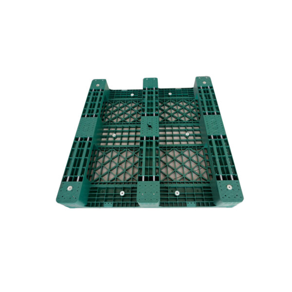 Heavy-Duty Steel reinforced Three-Runner Grid Deck Plastic Pallet 5