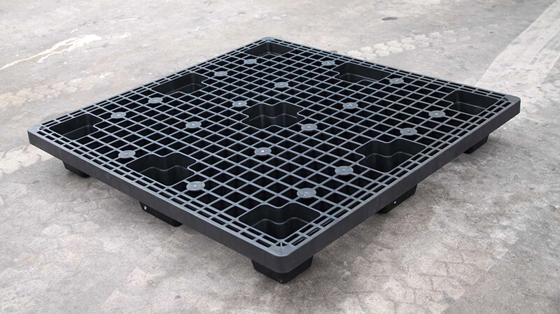  1100×1100-Nestable-Nine-Leg-Grid-Plastic-Pallet-11