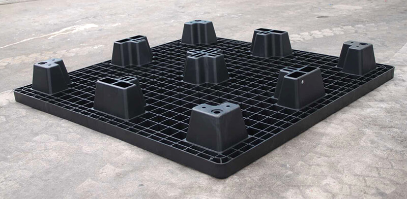  1100×1100-Nestable-Nine-Leg-Grid-Plastic-Pallet-12