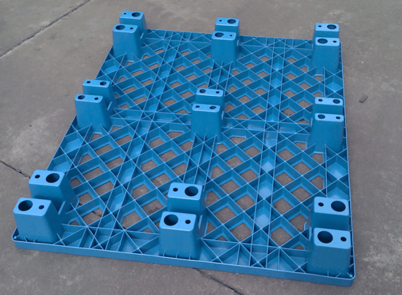  1200×1000-Light-Weight-Nine-Leg-Plastic-Pallets-for-Logistics-12