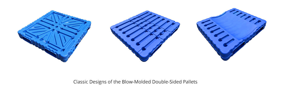 Blow-Molded Double-Sided Pallets with different designs
